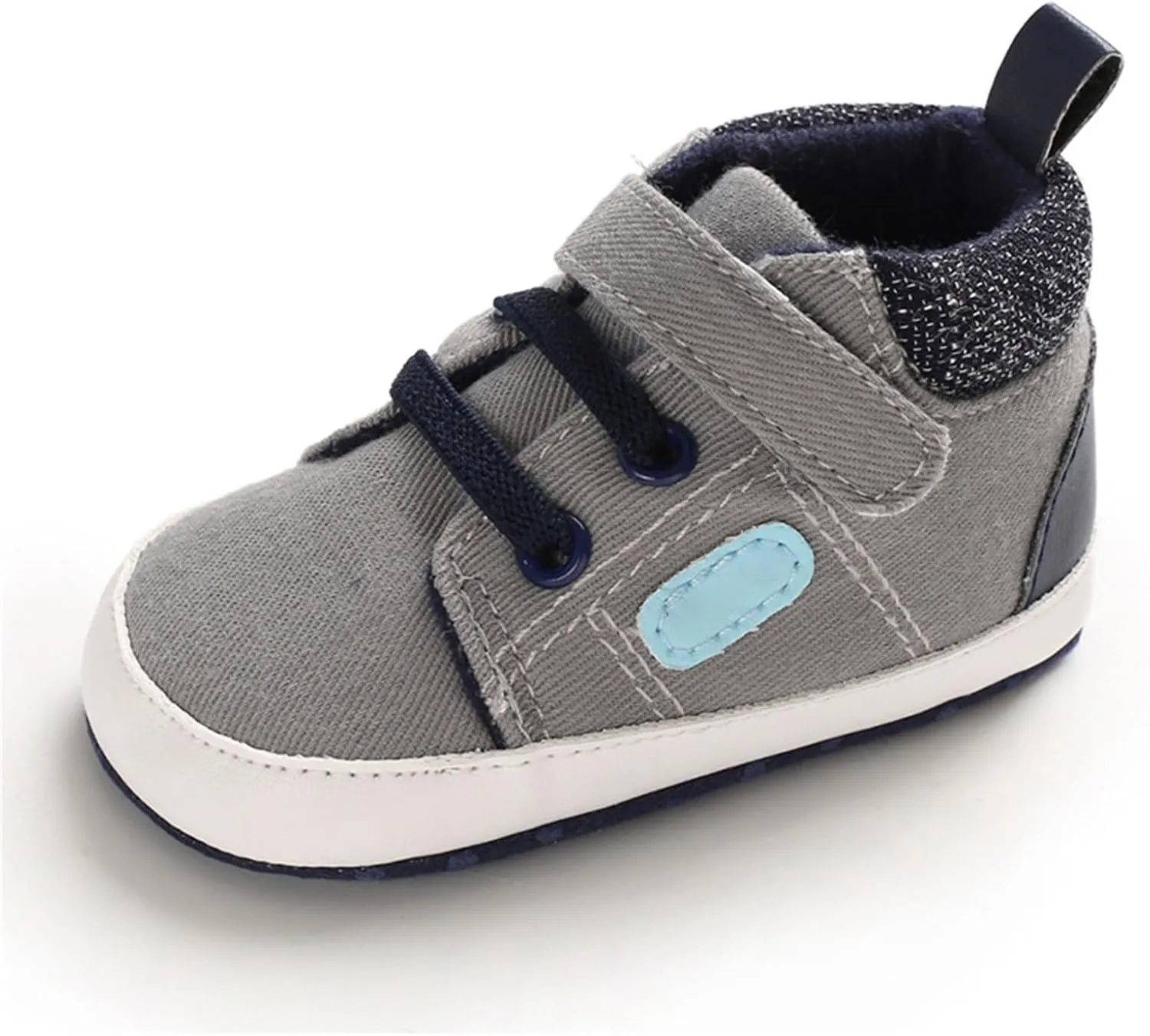 Baby Infant High Top Sneakers Soft Soles Anti Slip Ankle Shoes Prewalker Lightweight First Walking rib Shoes