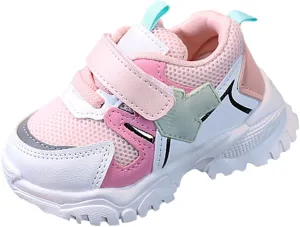 Baby Kids Mesh Sneakers Toddler Boys Girls Lace-up Tennis Fall Anti Slip Outdoor Walking Casual Sport Shoes