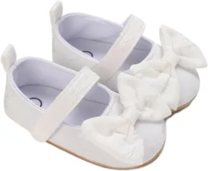 Baby Princess Dress Baby Girls Mary Jane with Bownot Non Slip Soft Sole PU Leather Newborn Infant Casual Dress Shoe