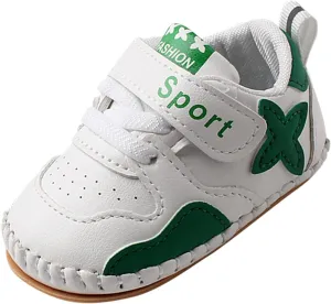 Baby PU Leather Hard Bottom Walking Sneakers Infant Toddler Rubber Sole First Walkers Cartoon Slippers Crib Shoes