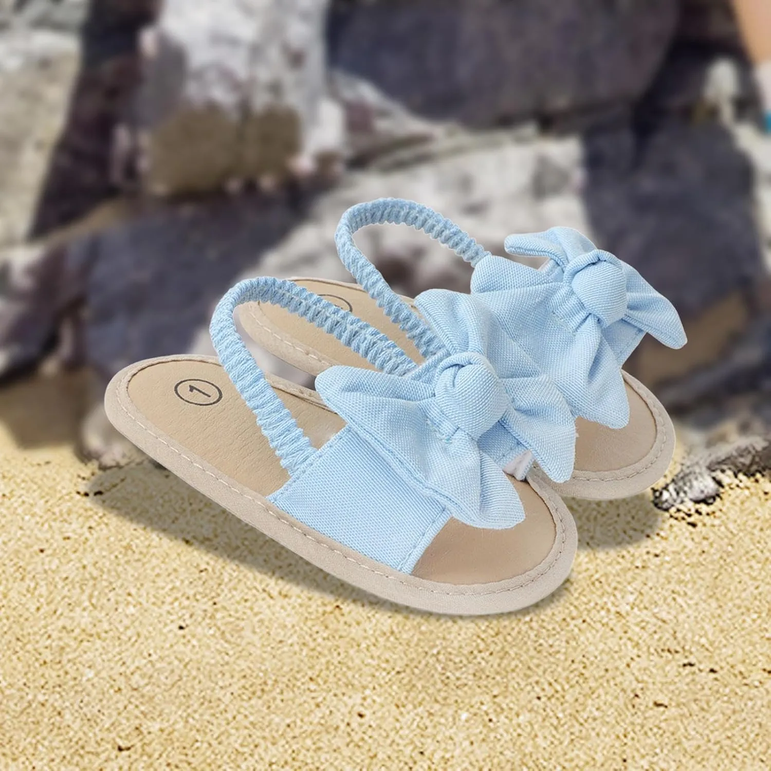 Baby Sandals, for 0-1 Years, Soft Sole Non-Slip Prewalker Casual Flat Sandals for Newborn