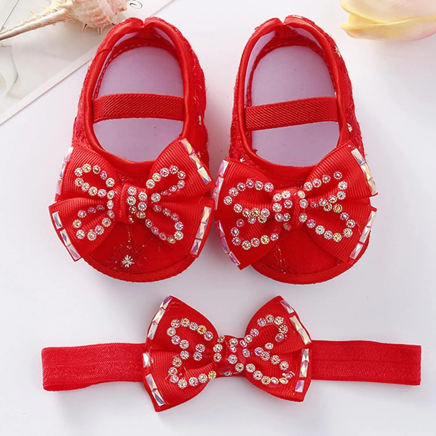 Baby Shoes Fashion Soft Sole Toddler Shoes Pearl Dress Flower Princess Shoes Toddler Shoes Baby Running Shoes