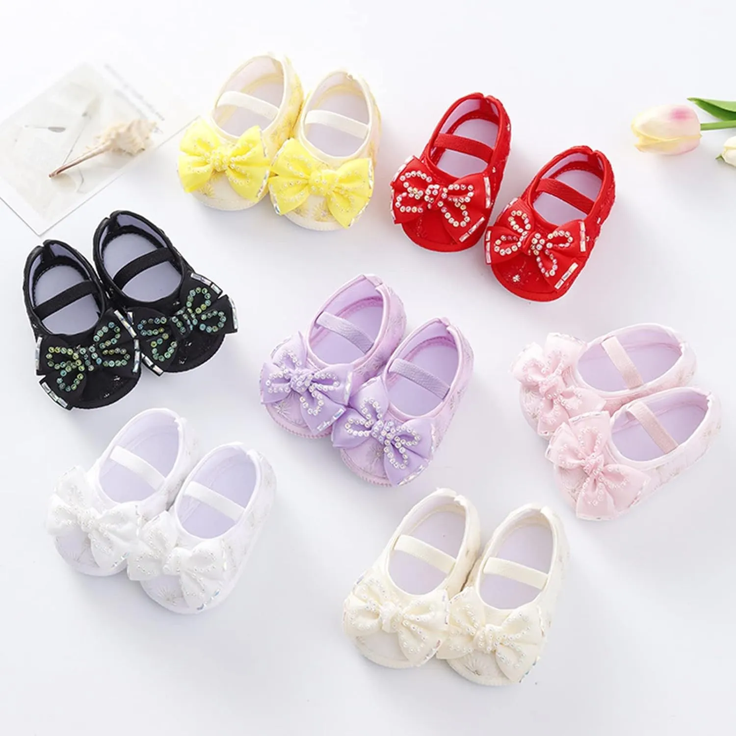 Baby Shoes Fashion Soft Sole Toddler Shoes Pearl Dress Flower Princess Shoes Toddler Shoes Baby Running Shoes