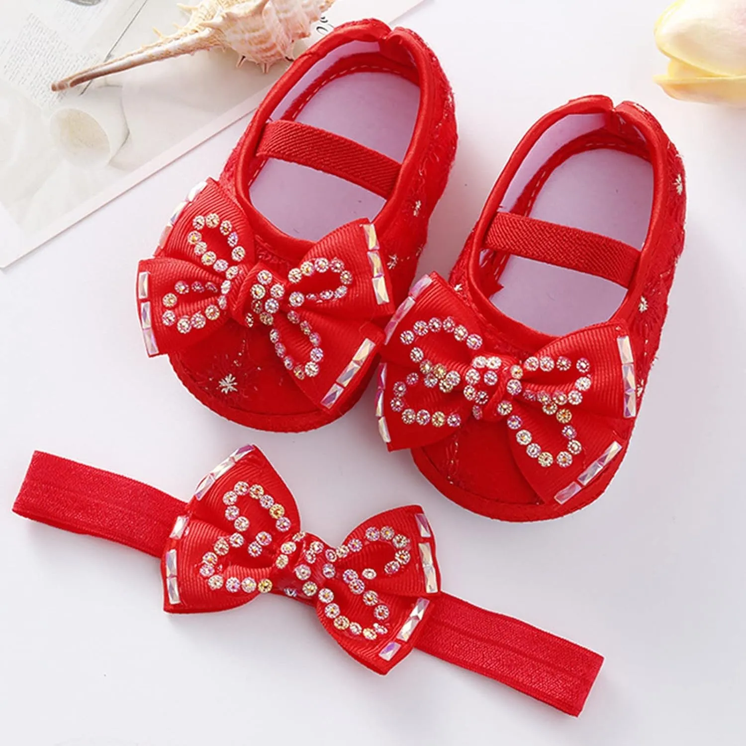 Baby Shoes Fashion Soft Sole Toddler Shoes Pearl Dress Flower Princess Shoes Toddler Shoes Baby Running Shoes