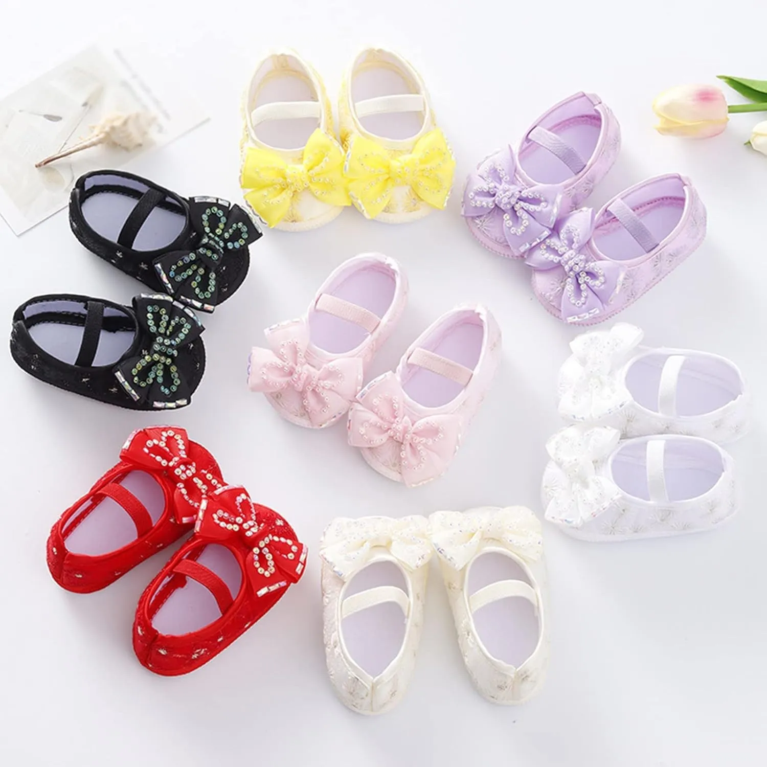 Baby Shoes Fashion Soft Sole Toddler Shoes Pearl Dress Flower Princess Shoes Toddler Shoes Baby Running Shoes