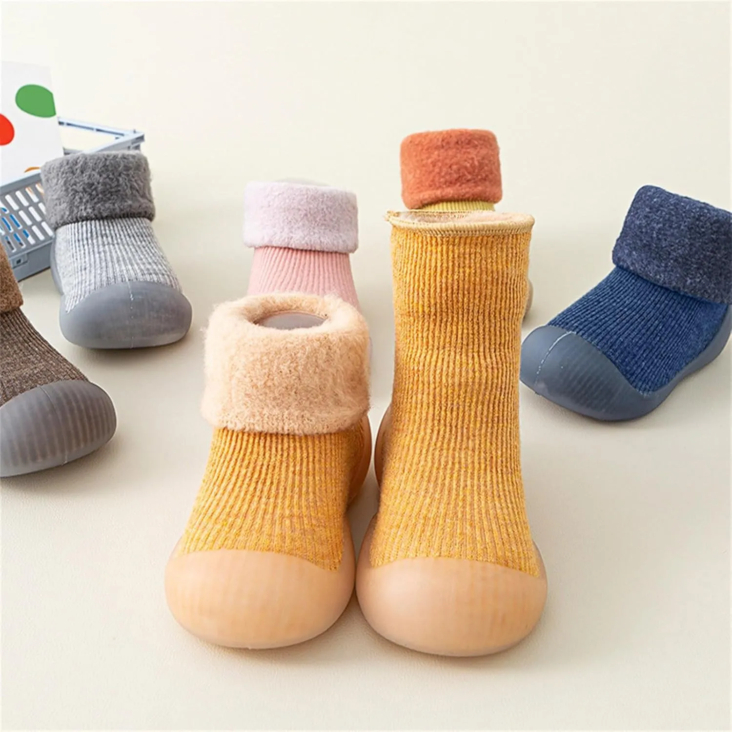 Baby Sneakers Girls Boys Infant Boys Girls Shoes Toddler Fleece WarmThe Floor Non Slip Prewalker Shoes Slip On
