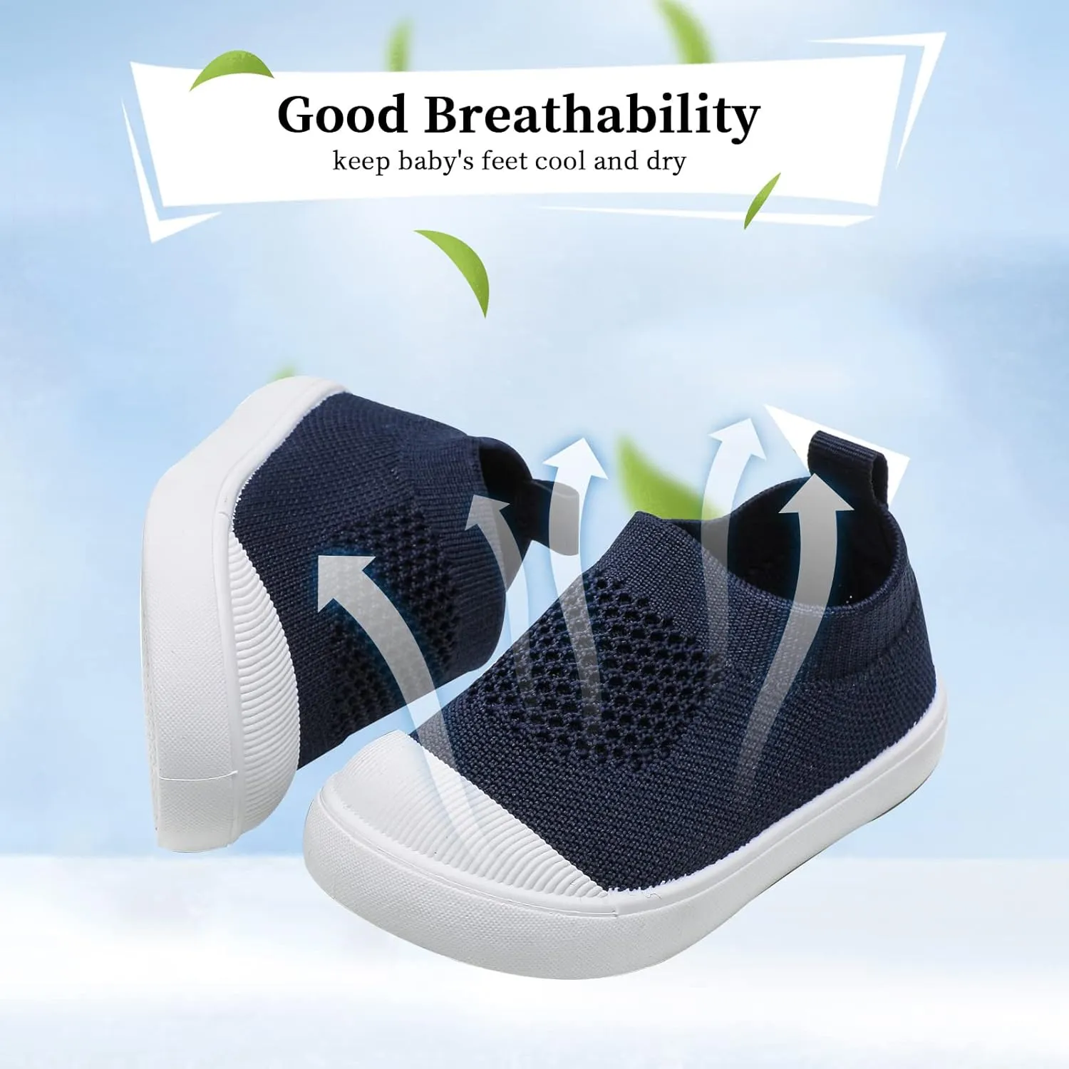 Baby Sneakers Toddler First-Walking Breathable Mesh Shoes Boys Girls Breathable Mesh Sneakers Lightweight Non-Slip Walking Infant Shoes