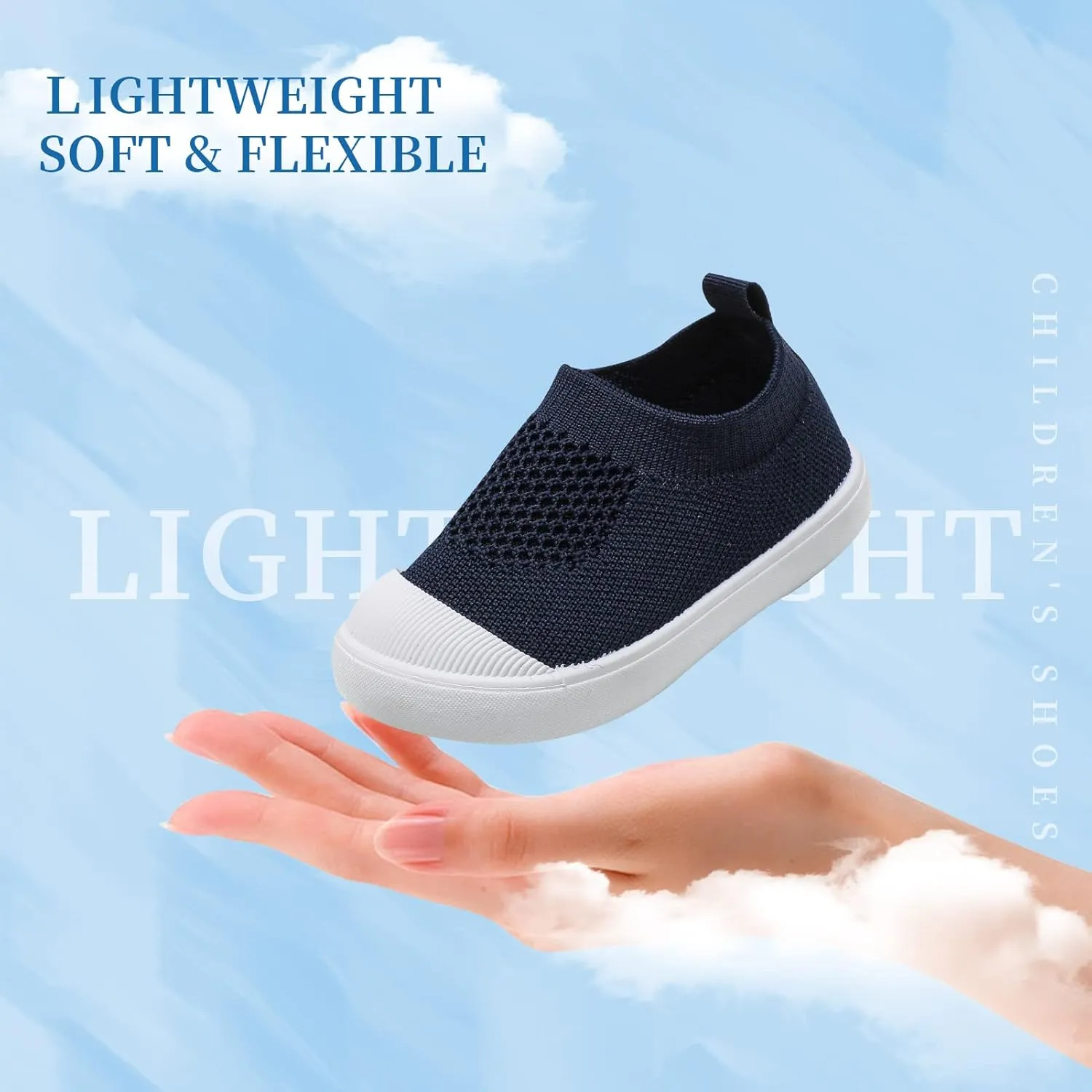 Baby Sneakers Toddler First-Walking Breathable Mesh Shoes Boys Girls Breathable Mesh Sneakers Lightweight Non-Slip Walking Infant Shoes