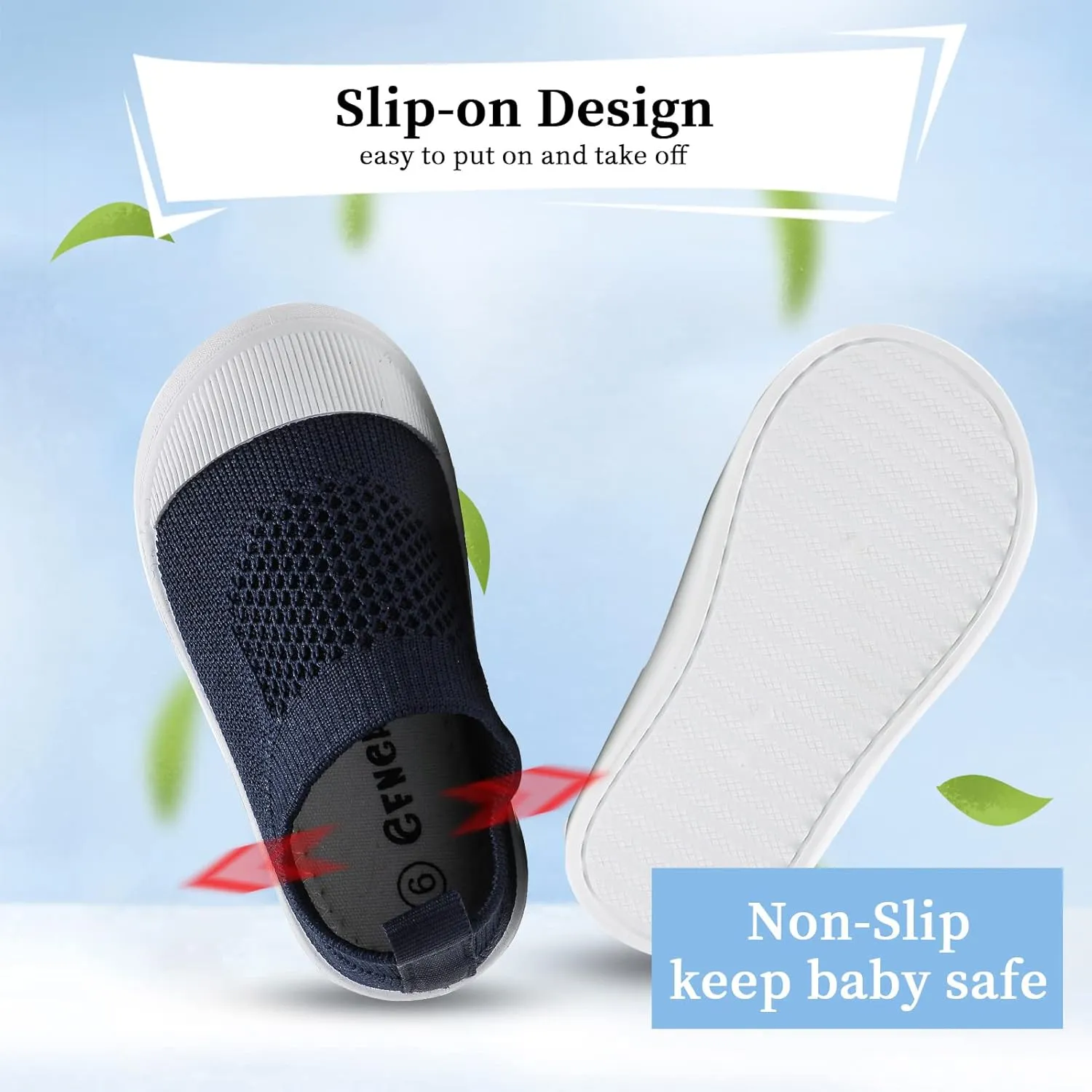 Baby Sneakers Toddler First-Walking Breathable Mesh Shoes Boys Girls Breathable Mesh Sneakers Lightweight Non-Slip Walking Infant Shoes