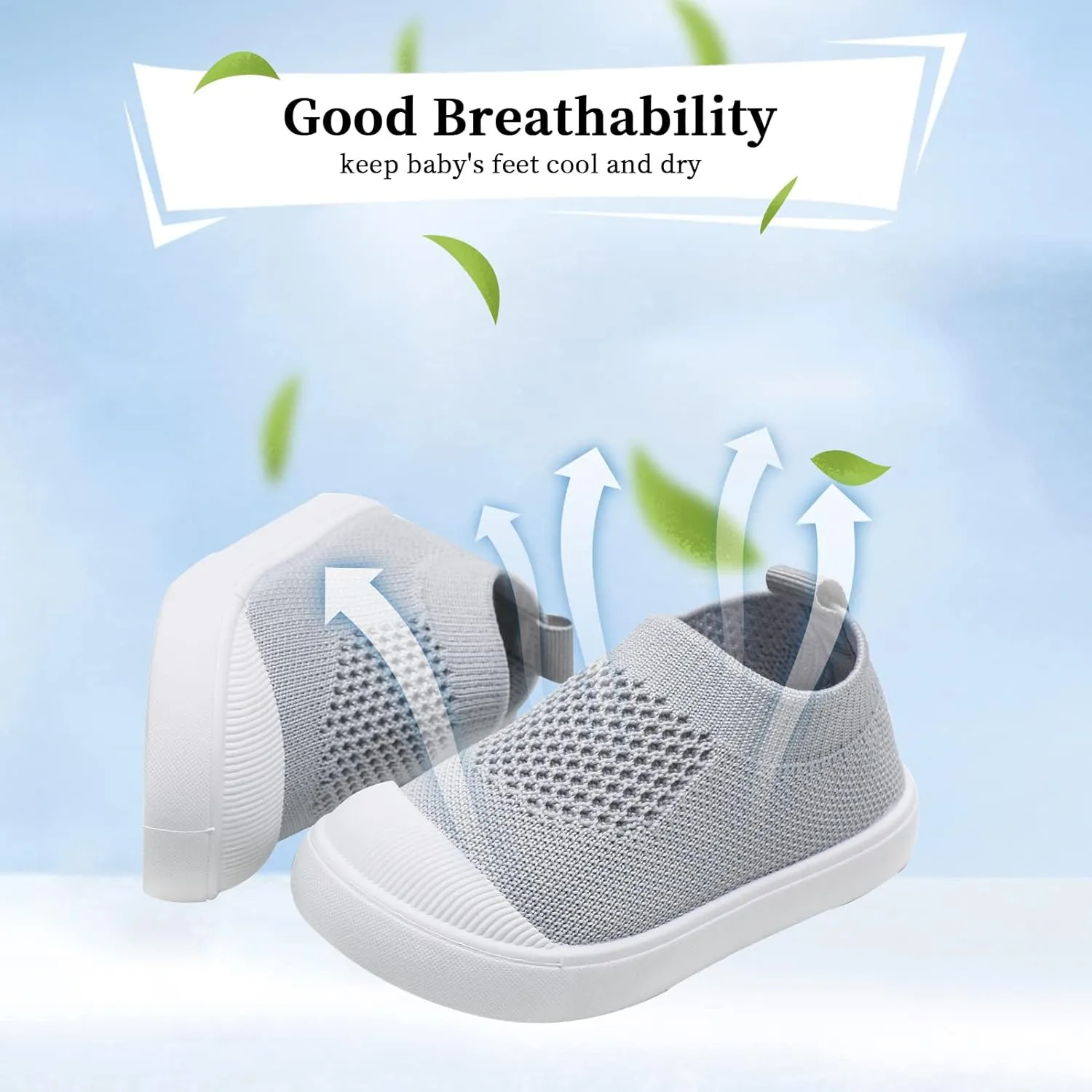Baby Sneakers Toddler First-Walking Breathable Mesh Shoes Boys Girls Breathable Mesh Sneakers Lightweight Non-Slip Walking Infant Shoes