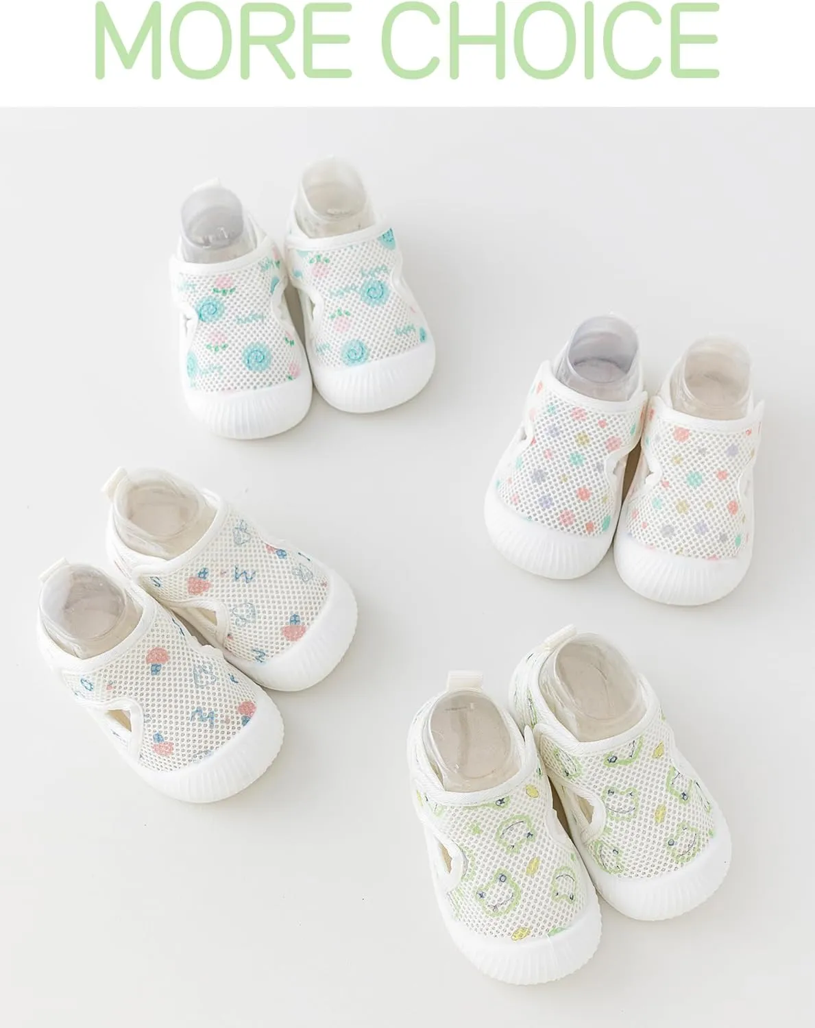 Baby Toddler First Walking Shoes Slip On Soft Sneakers Breathable Mesh Sandals Wide Toe Summer Shoes 6-36 Months