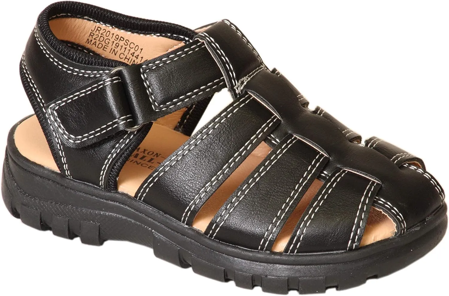 BALL BAND Toddler/Little Kid Jaxon Fisherman Sandals (2, Black, numeric_2)