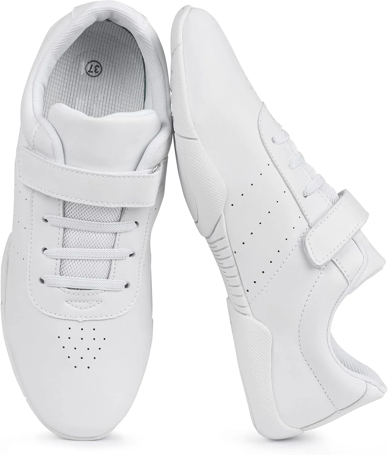 Cheer Shoes Girls White Cheerleading Dance Shoes Athletic Tennis Competition Sport Training Sneakers Youth Lightweight Cheer Shoes