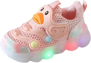 Children Kid Baby Girls Butterfly rystal Led Luminous Sport Run Sneakers Shoes Little Child Shoes Luminous Shoes