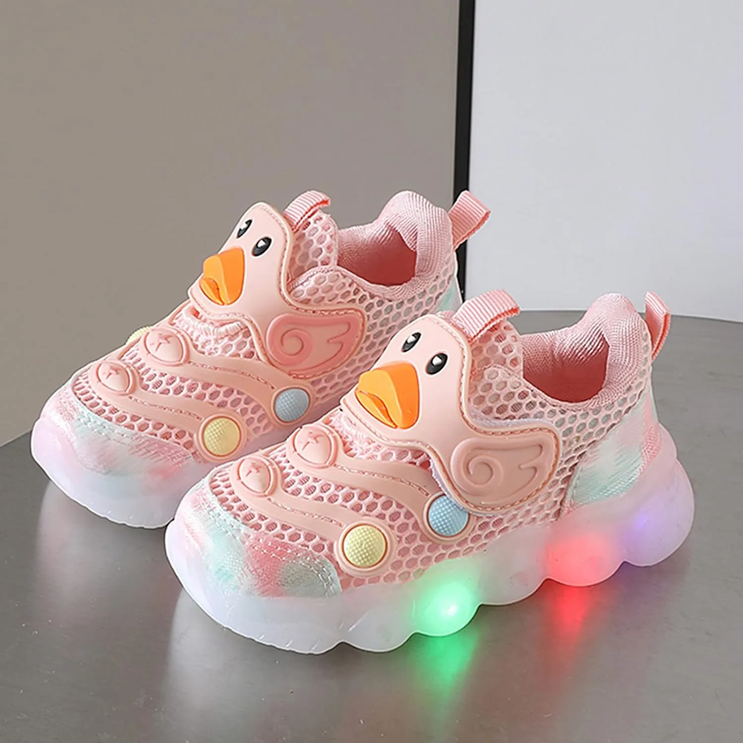 Children Kid Baby Girls Butterfly rystal Led Luminous Sport Run Sneakers Shoes Little Child Shoes Luminous Shoes