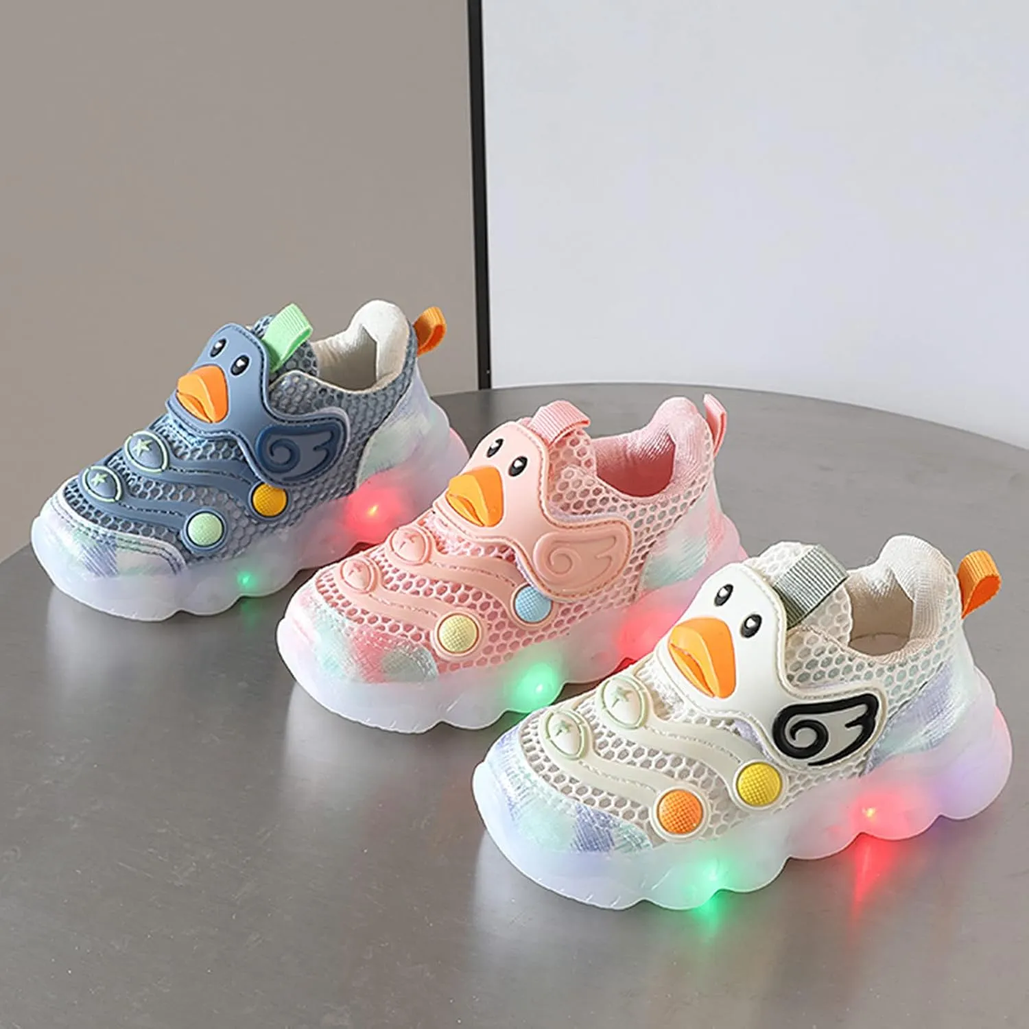 Children Kid Baby Girls Butterfly rystal Led Luminous Sport Run Sneakers Shoes Little Child Shoes Luminous Shoes