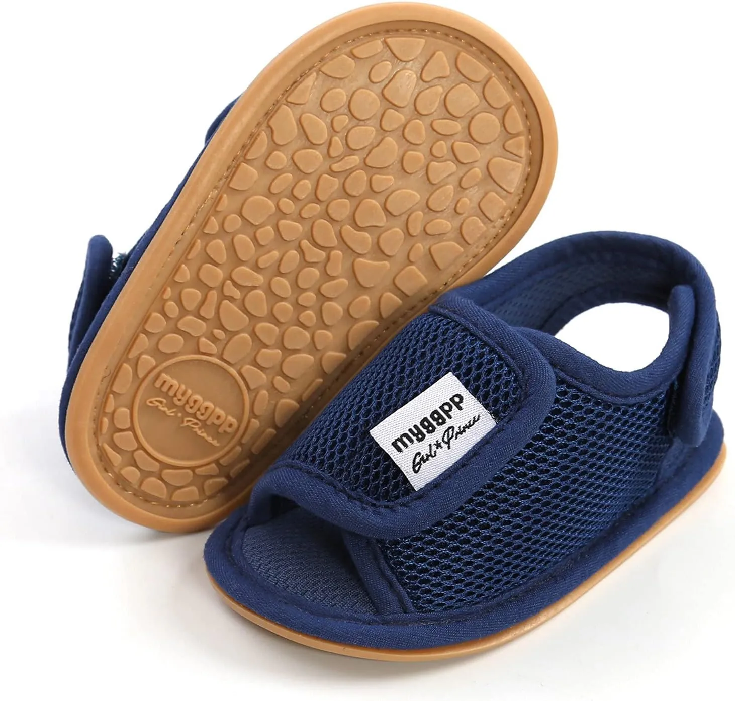 EnJoCho Baby Toddler Girls Boys Sandals 0-18Months Infant Summer Shoes Soft Anti-Slip Sole Prewalker First Walker Crib Shoes (Navy-03#F, 0-6M)