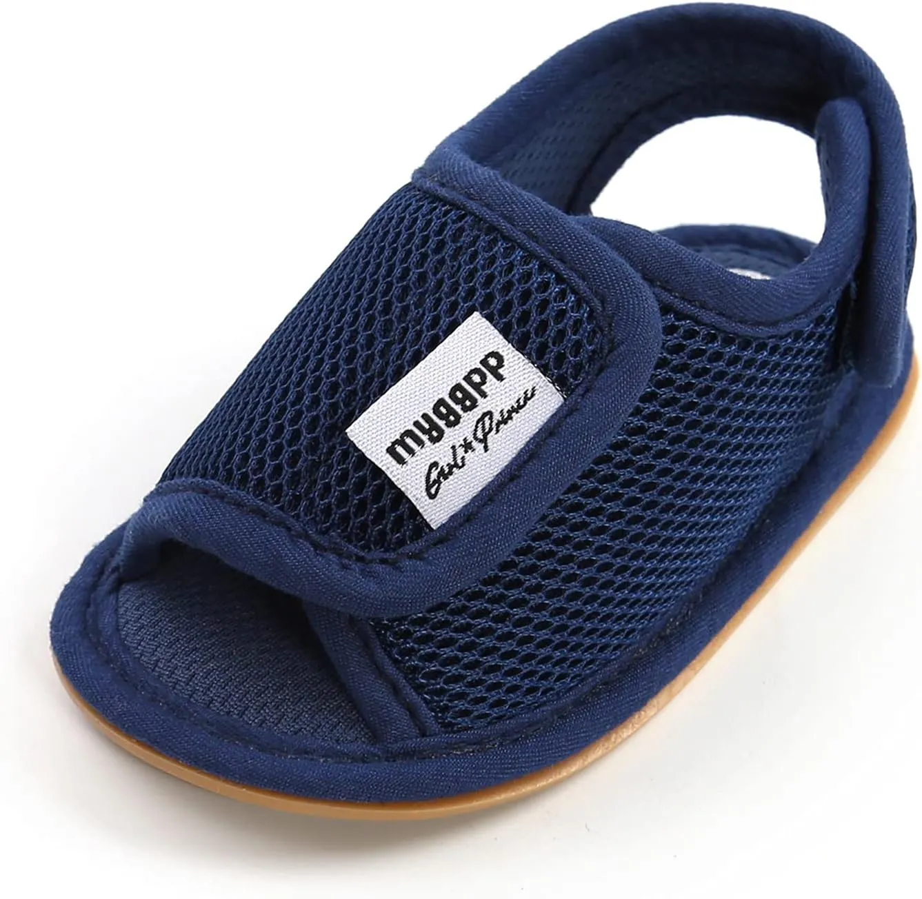 EnJoCho Baby Toddler Girls Boys Sandals 0-18Months Infant Summer Shoes Soft Anti-Slip Sole Prewalker First Walker Crib Shoes (Navy-03#F, 0-6M)