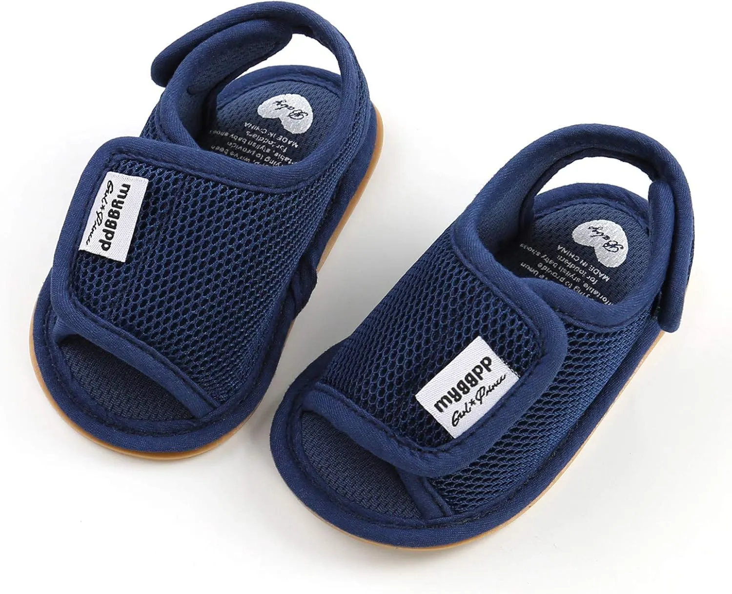 EnJoCho Baby Toddler Girls Boys Sandals 0-18Months Infant Summer Shoes Soft Anti-Slip Sole Prewalker First Walker Crib Shoes (Navy-03#F, 0-6M)