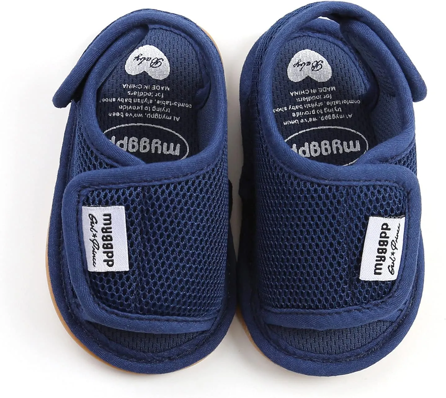 EnJoCho Baby Toddler Girls Boys Sandals 0-18Months Infant Summer Shoes Soft Anti-Slip Sole Prewalker First Walker Crib Shoes (Navy-03#F, 0-6M)