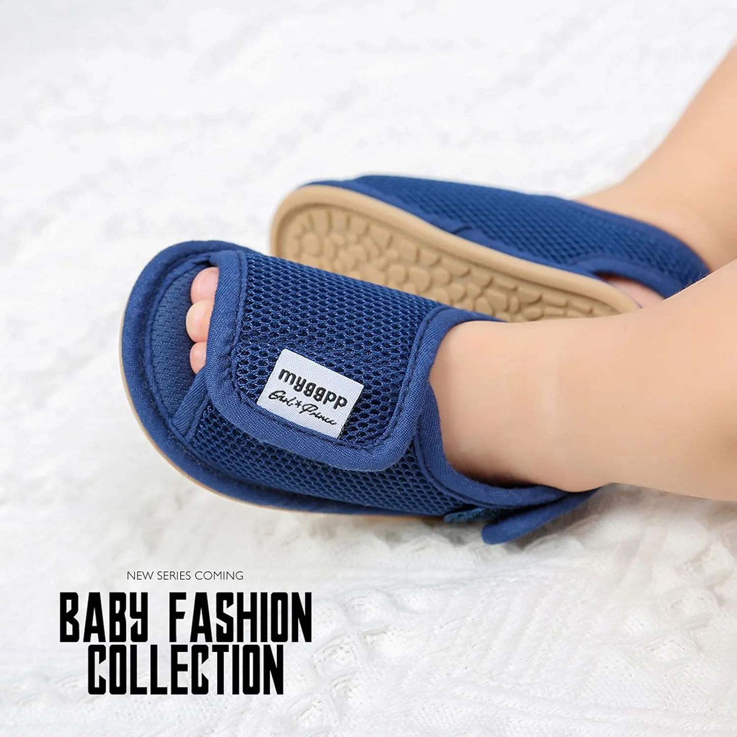 EnJoCho Baby Toddler Girls Boys Sandals 0-18Months Infant Summer Shoes Soft Anti-Slip Sole Prewalker First Walker Crib Shoes (Navy-03#F, 0-6M)