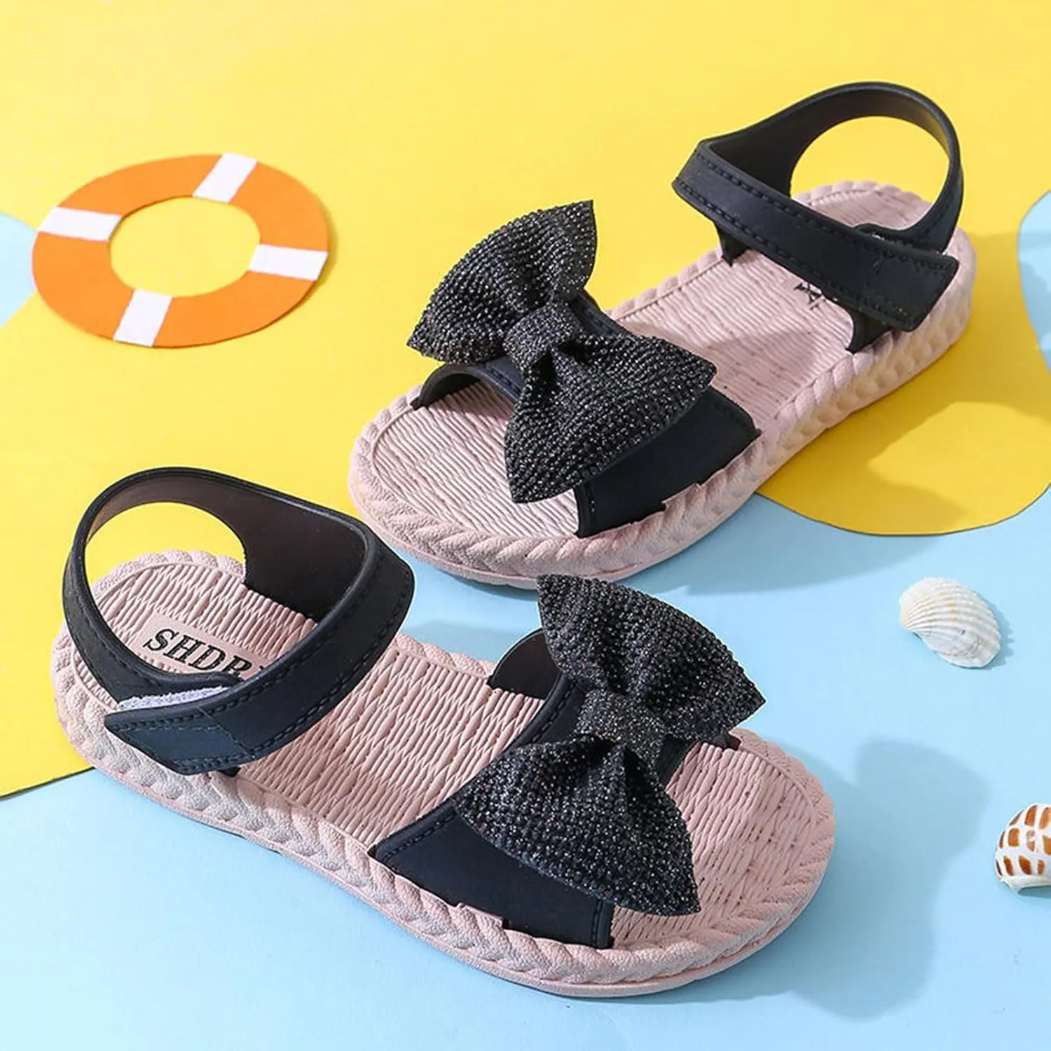 Girl Sandals Toddler Kids Infant Girls Soild Bowknot Princress Shoes Soft Sole Non Slip First Prewalker Beach Shoes Sandals