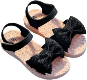 Girl Sandals Toddler Kids Infant Girls Soild Bowknot Princress Shoes Soft Sole Non Slip First Prewalker Beach Shoes Sandals