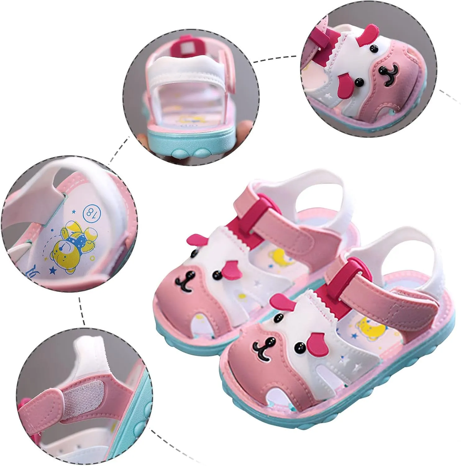 Girls Sandals Kids Girls Walkers Sandals Soft Rubber Sole Non Slip Summer Baby Shoes Toddler Girls Slipper Boots