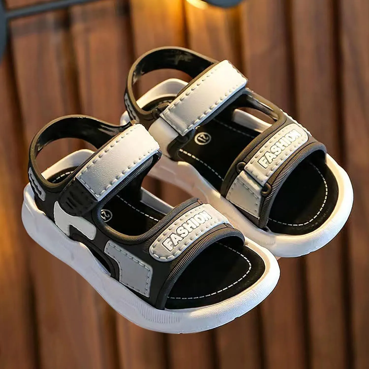 Girls Sandals Summer Open Toe Athletic Hiking Shoes Slip on Double Strap Sport Sandals Soft Sole Flat Shoes for Boys