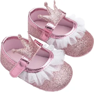 Girls Slip on Sneakers Soft Crown Yarn Toddler Princess Shoes Shoes Shape Fashion Baby Light up Tennis Shoes
