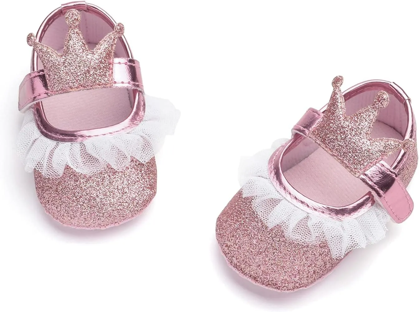 Girls Slip on Sneakers Soft Crown Yarn Toddler Princess Shoes Shoes Shape Fashion Baby Light up Tennis Shoes