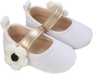 Infant Baby Girls Soft Sole Bowknot Princess Shoes Wedding Dress Mary Jane Flat Shoes Newborn Light Sneaker Shoes