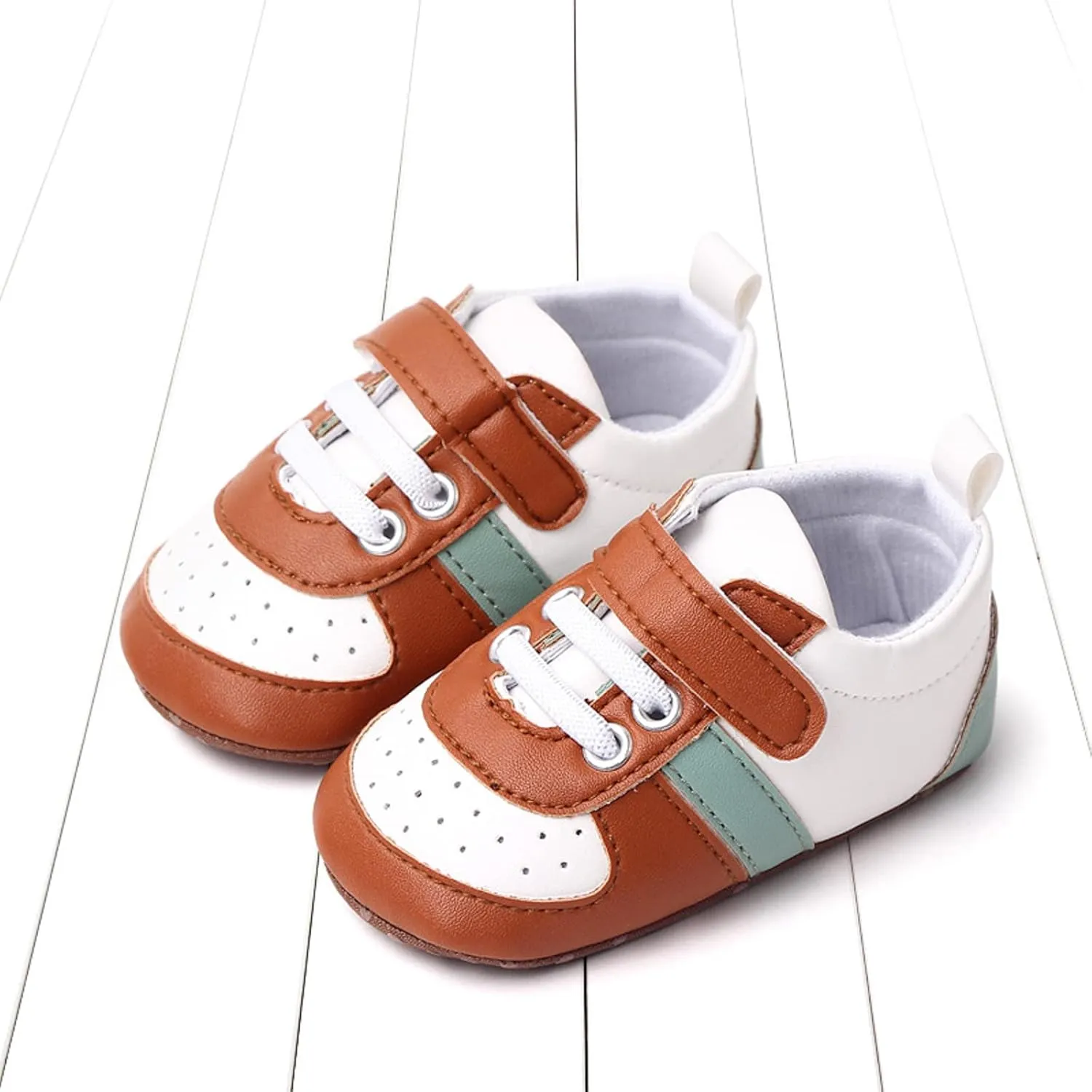 Infant Toddler Color Matching Prewalker Sneakers Baby Girls Boys Anti-Slip Soft Sole Lightweight First Step Shoes