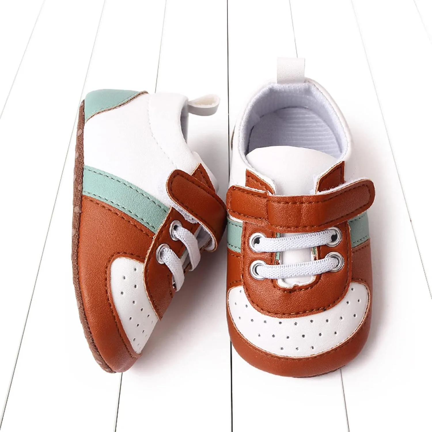 Infant Toddler Color Matching Prewalker Sneakers Baby Girls Boys Anti-Slip Soft Sole Lightweight First Step Shoes