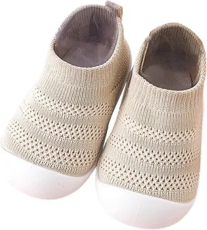 Infant Toddler Girls Boys Socks Shoes Sneakers Flat Bottom Non Slip Half Open Toe Slip Breathable Soft Shoes 2025