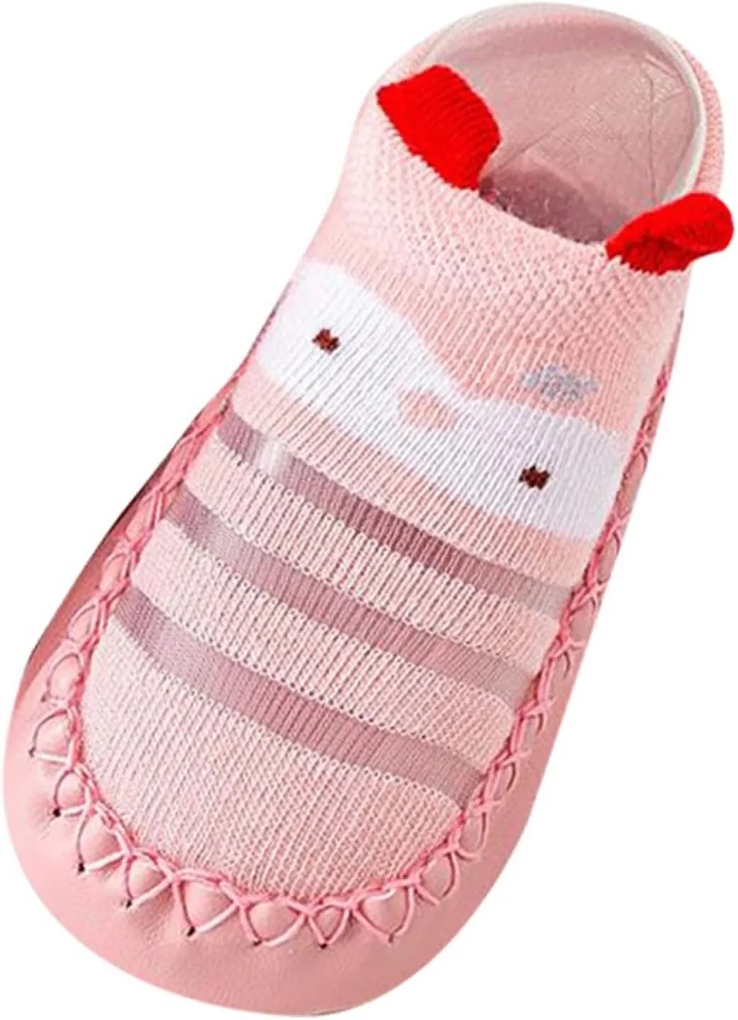 Infant Toddler Shoes Soft Sole Toddler Shoes Bow Glitter Sequins Non Slip Breathable Princess Shoes (Pink, 6 Months)