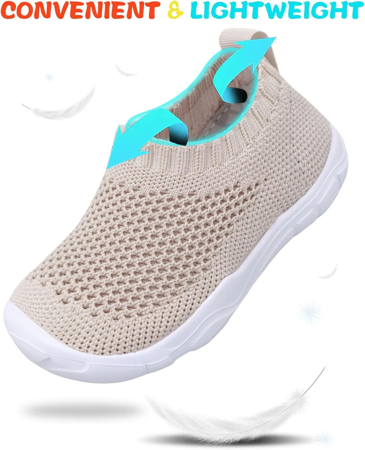 JOINFREE Toddler Boys Girls Sneaker Slip On Shoes Kids Lightweight Breathable Walking Shoes