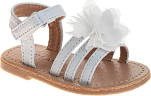 Josmo Baby Girls Sandals Floral Outdoor Open Toe Flats First Walker Toddler Girl Sandal for Summer Size 2-4 Infant