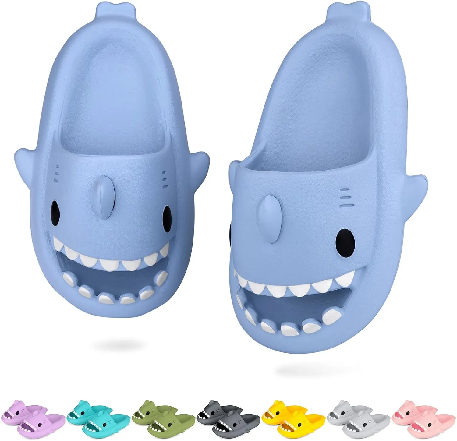 Kids Shark Cloud Slides | Toddler Boys Girls Shower Slippers | Boys Girls Cute Cartoon Fish Flip Flops | Beach Pool Home Sandals | Quick Dry Non-Slip
