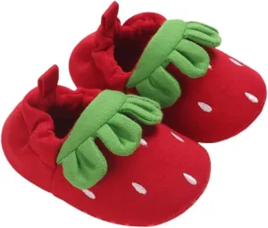 Kids Shoe Slides Newborn Baby Spring Fall Cute Cartoon Strawberry Non Slip Floor Shoes Toddler Socks 0 1 Years Old