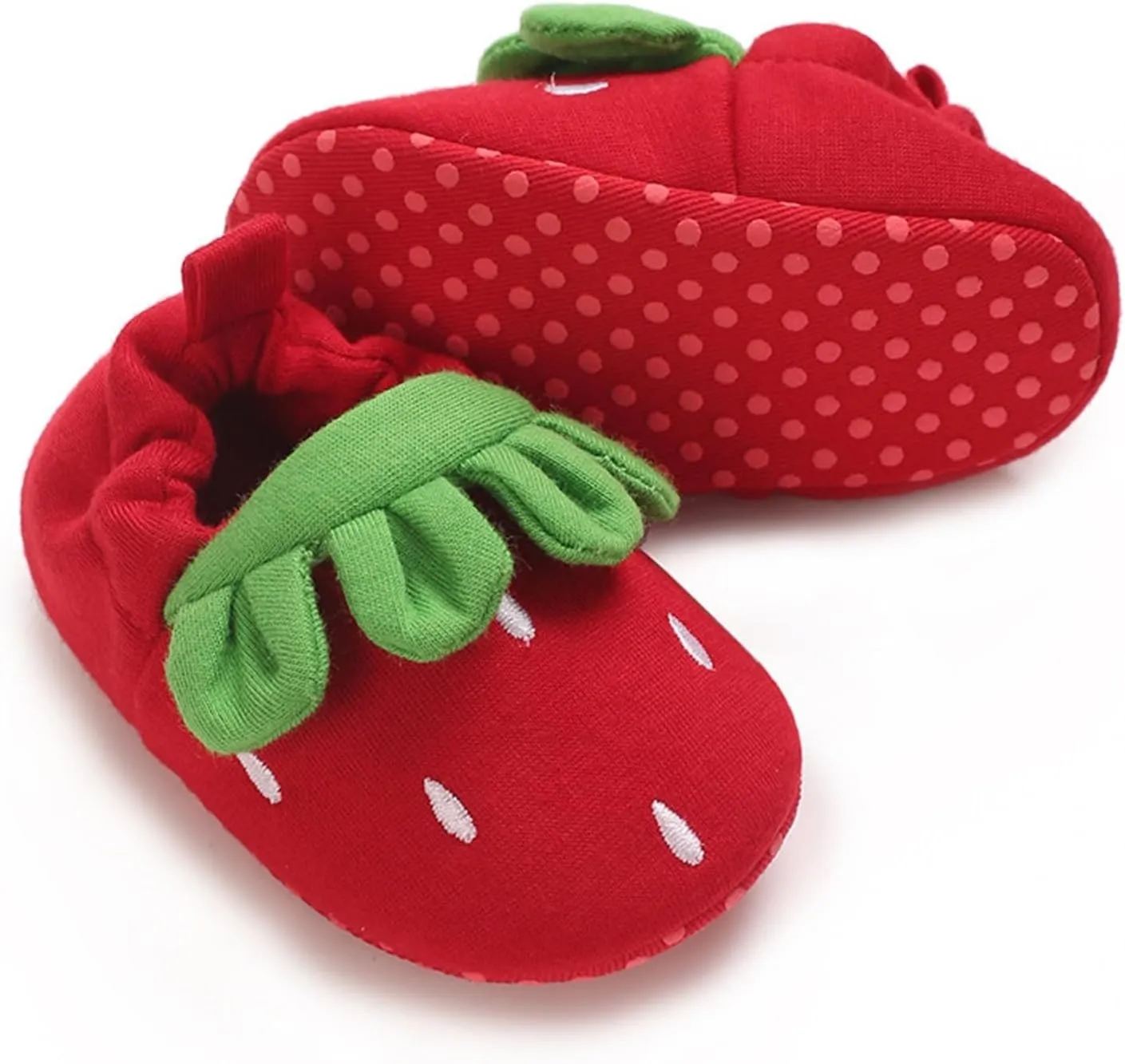 Kids Shoe Slides Newborn Baby Spring Fall Cute Cartoon Strawberry Non Slip Floor Shoes Toddler Socks 0 1 Years Old