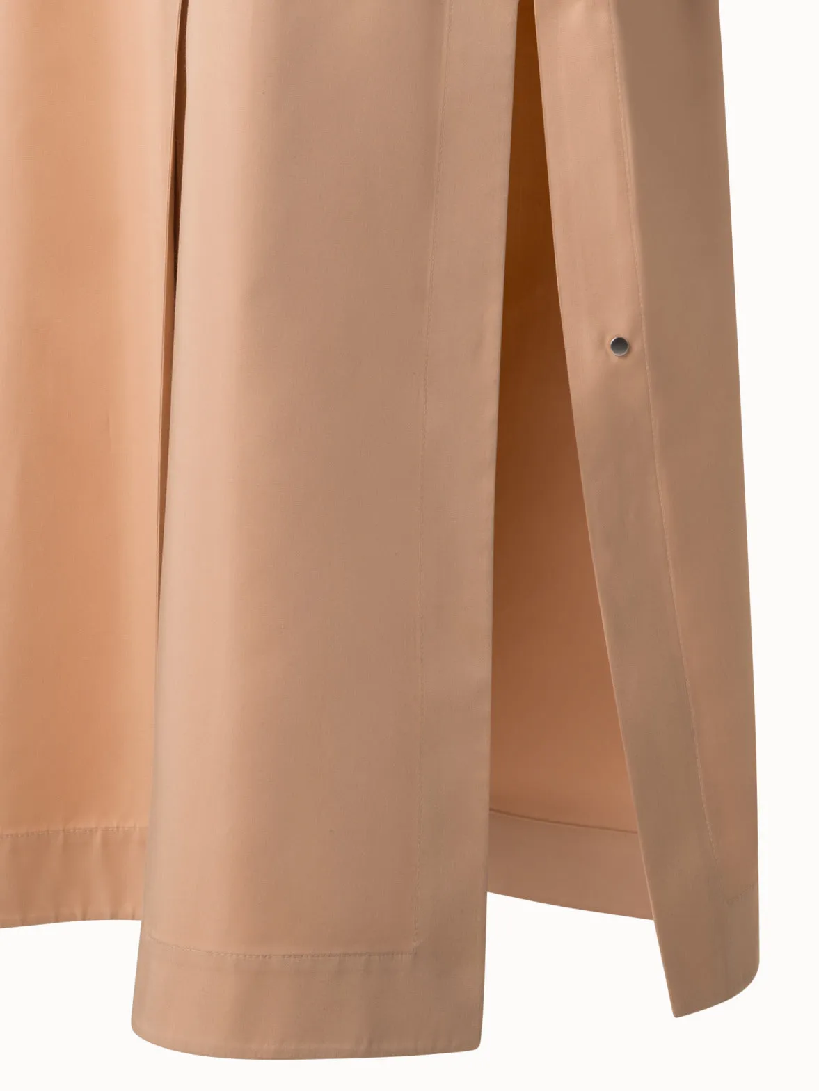 Maxi Coat in Water Repellent Silk Poplin