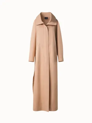 Maxi Coat in Water Repellent Silk Poplin