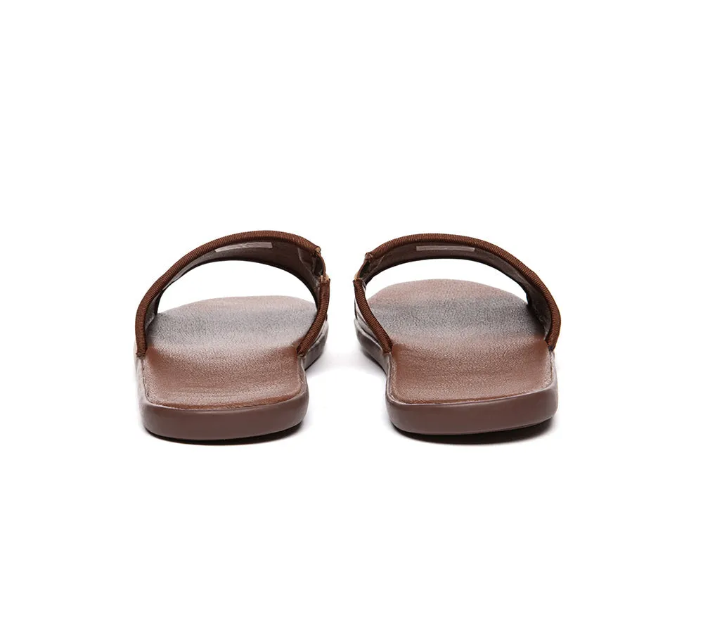 Men Leather Slip-on Ultra Soft Summer Slides Andy