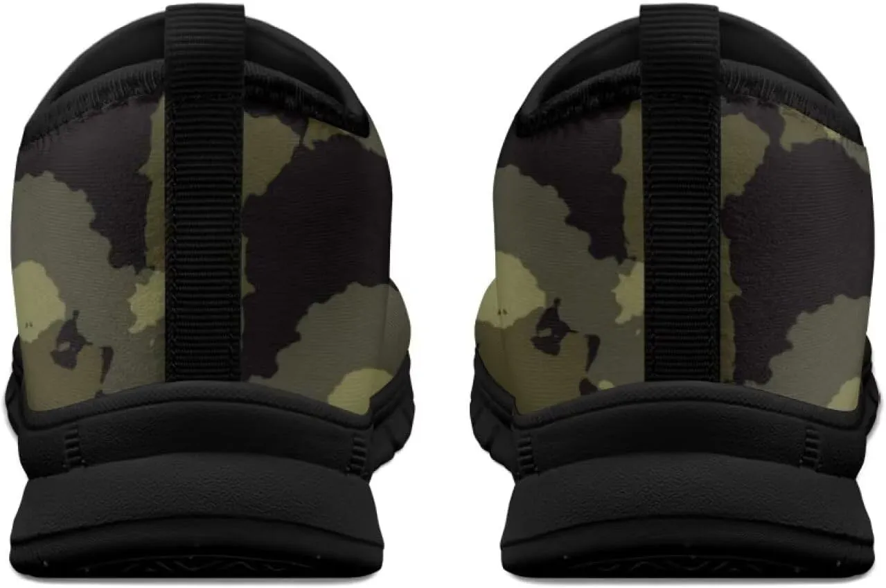 Mens Slip On Casual Shoes Flat Loafers Camouflage Sports Sneakers Non-Slip Comfortable Low Top Outdoor Running Shoes