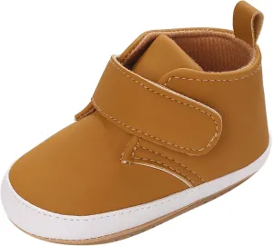 Newborn Baby Boys Girls Prewalker Shoes Soft Rubber Sole Infant Sneakers Fashion High-Top Non-Slip Walking Shoes
