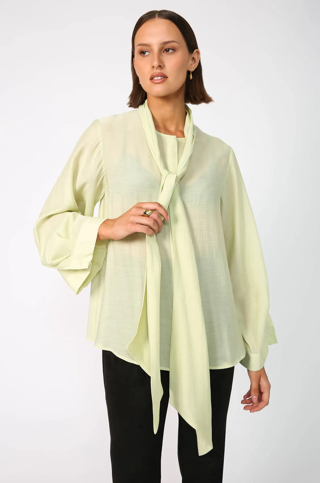 onsen shirt / pale citron