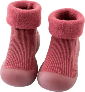 Robe And Slipper Set Boys Kids Toddler Baby Boys Girls Solid Warm Knit Soft Sole Rubber Shoe Slipper Boys Slides Size 4