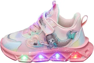 Running Shoes Toddler Boys Girls Light Up Princess Shoes Kids LED Flashing Lightweight Mesh Breathable Sneakers