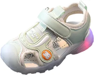 Sandals Girls Fashion Light On Baby Shoes Casual Children Shoes Girls Sandals Soft Sole Kids Beach Shoes Boys